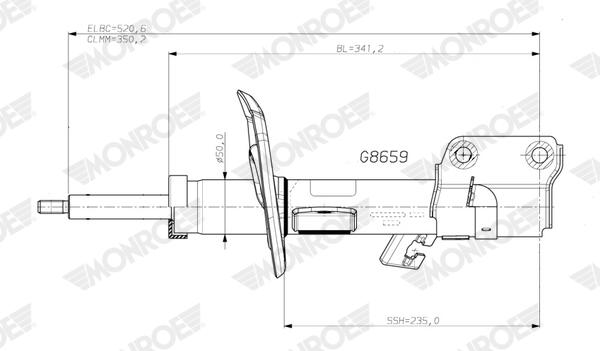 Monroe Schokdemper G8659