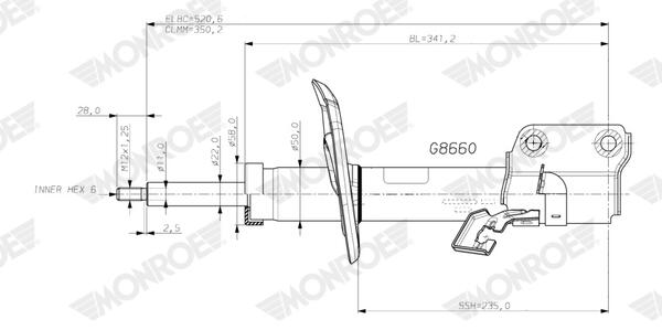 Monroe Schokdemper G8660