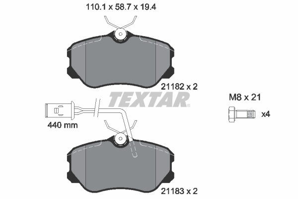 Textar Remblokset 2118204