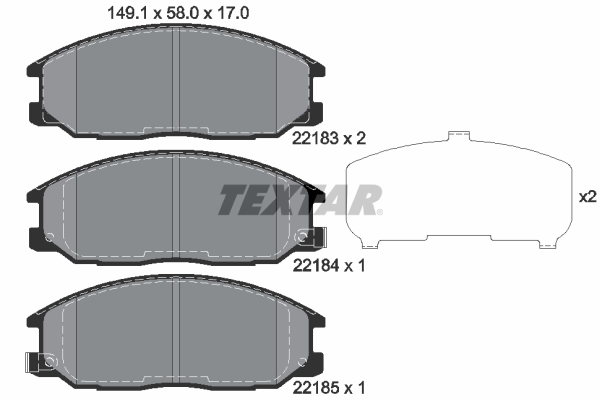 Textar Remblokset 2218301