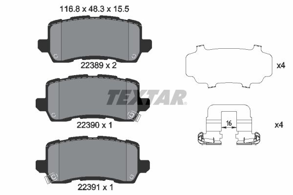 Textar Remblokset 2238901