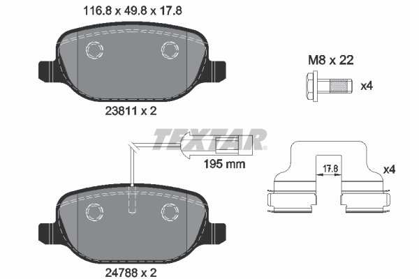 Textar Remblokset 2381101