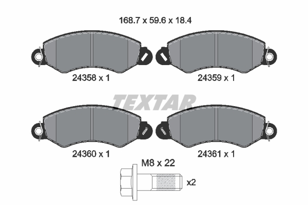 Textar Remblokset 2435801