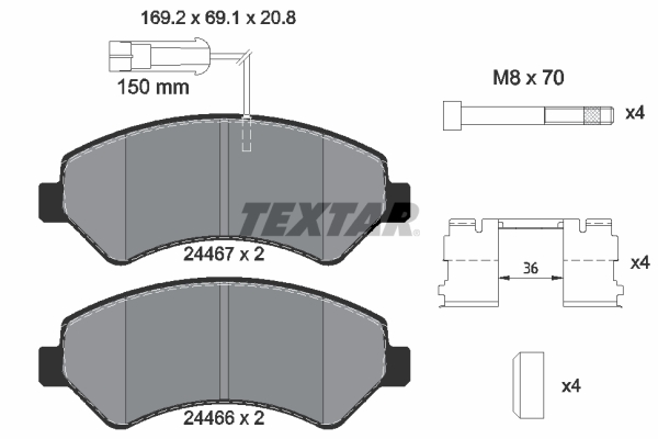 Textar Remblokset 2446705