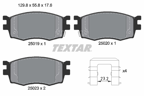 Textar Remblokset 2501901