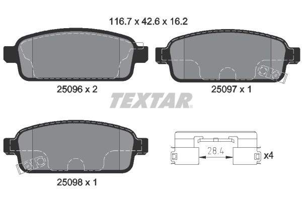 Textar Remblokset 2509606