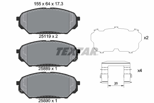 Textar Remblokset 2511901