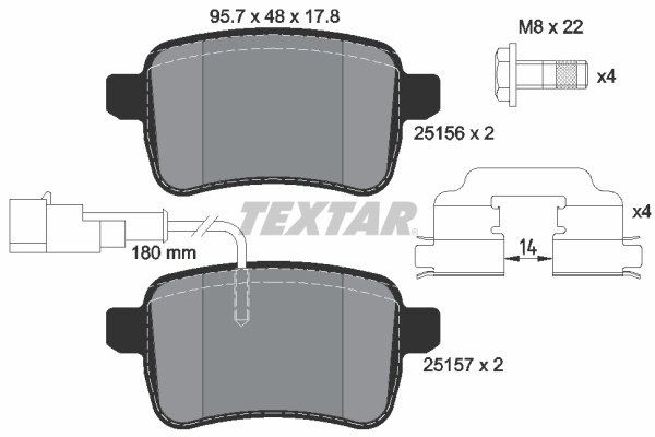 Textar Remblokset 2515601