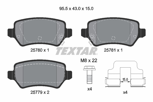 Textar Remblokset 2578001