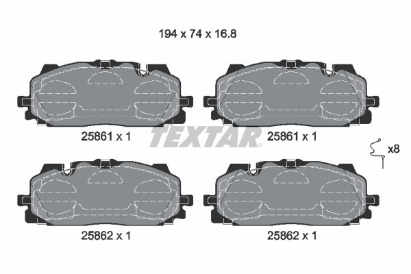 Textar Remblokset 2586101