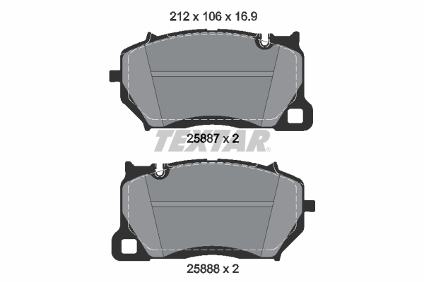 Textar Remblokkenset, schijfrem 2588701