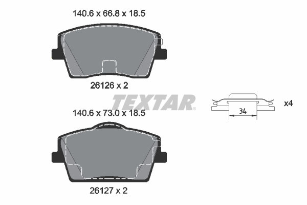 Textar Remblokset 2612601