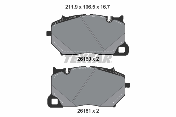 Textar Remblokkenset, schijfrem 2616001