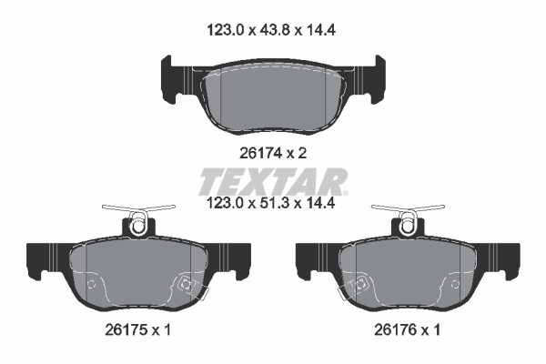 Textar Remblokset 2617401