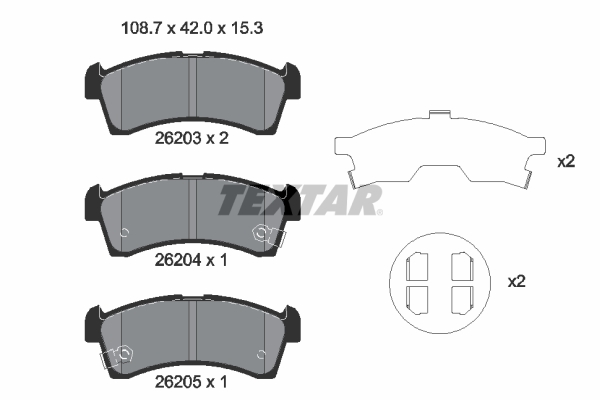 Textar Remblokset 2620301