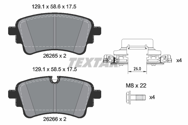 Textar Remblokset 2626501