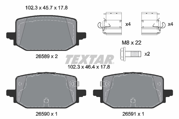 Textar Remblokset 2658901