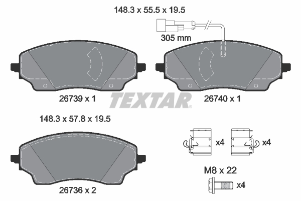 Textar Remblokset 2673901