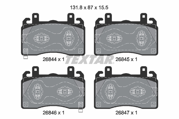 Textar Remblokkenset, schijfrem 2684401