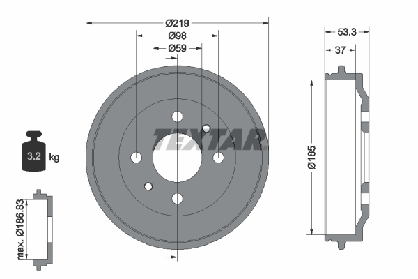 Textar Remtrommel 94006400