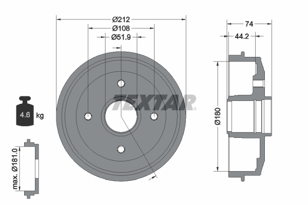 Textar Remtrommel 94011800