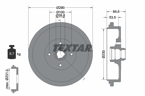 Textar Remtrommel 94012300