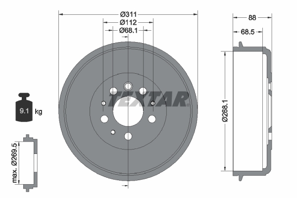 Textar Remtrommel 94012400