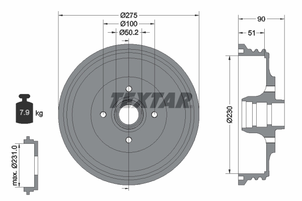 Textar Remtrommel 94018900