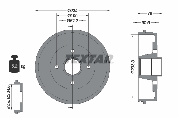 Textar Remtrommel 94019700