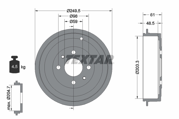 Textar Remtrommel 94019900