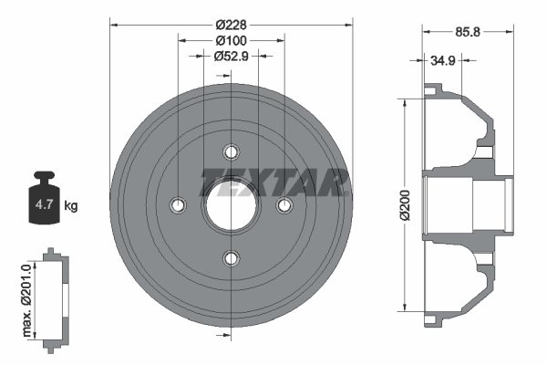 Textar Remtrommel 94024100