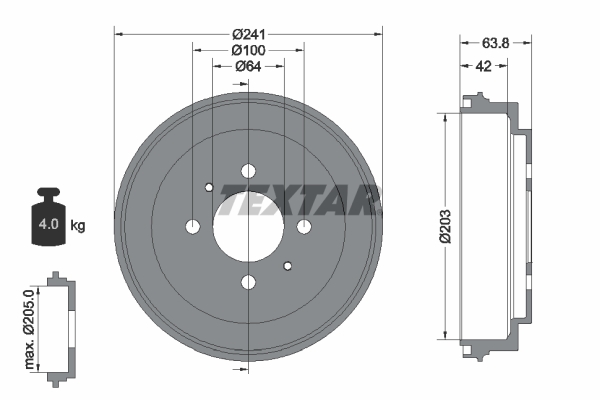 Textar Remtrommel 94026100