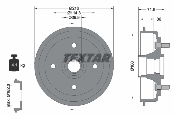 Textar Remtrommel 94030200