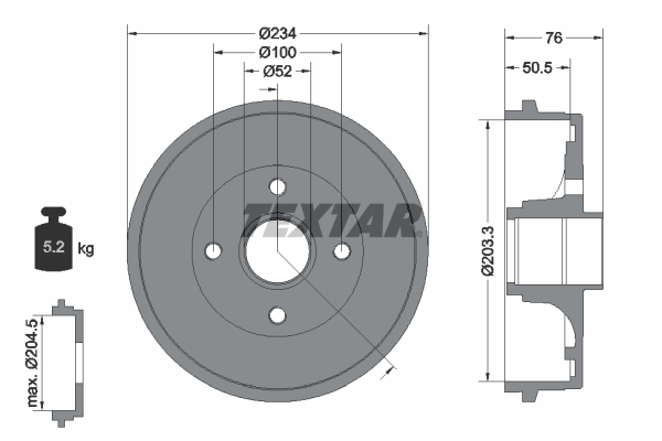 Textar Remtrommel 94033800