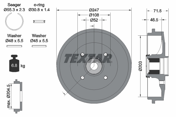 Textar Remtrommel 94041500