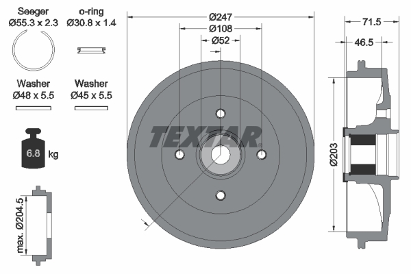 Textar Remtrommel 94041600