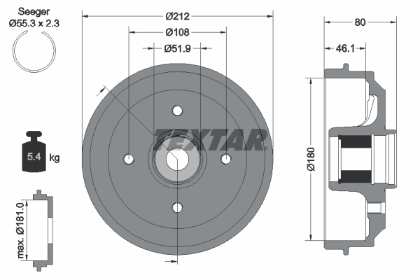 Textar Remtrommel 94041800