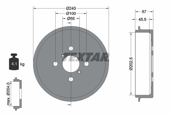 Textar Remtrommel 94045200