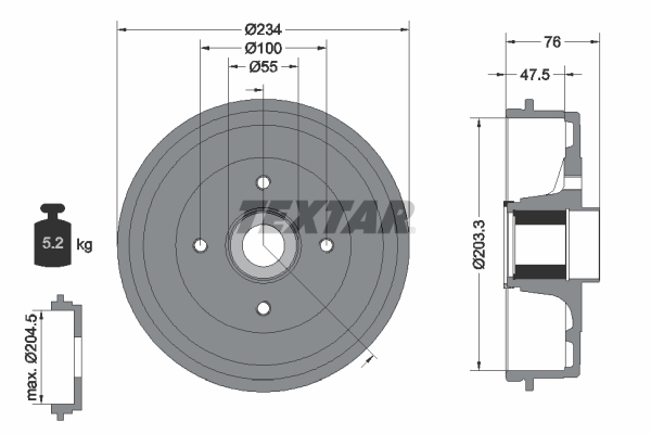 Textar Remtrommel 94045800