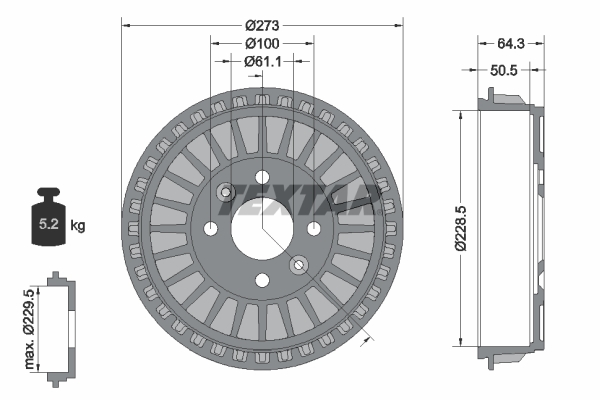 Textar Remtrommel 94046100