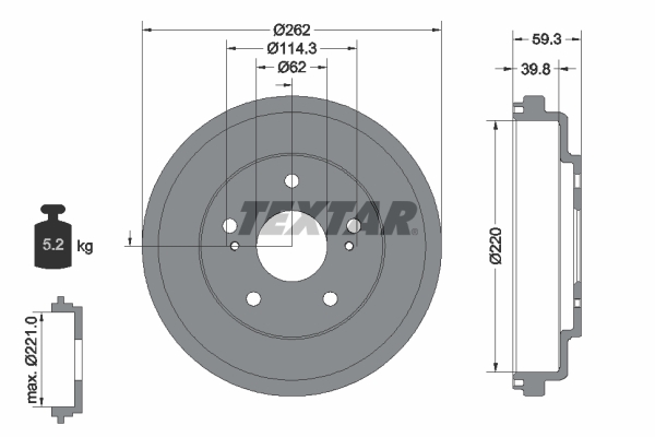 Textar Remtrommel 94047700