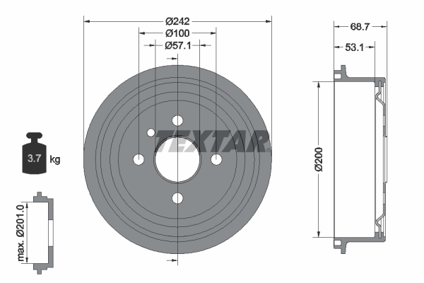 Textar Remtrommel 94048600