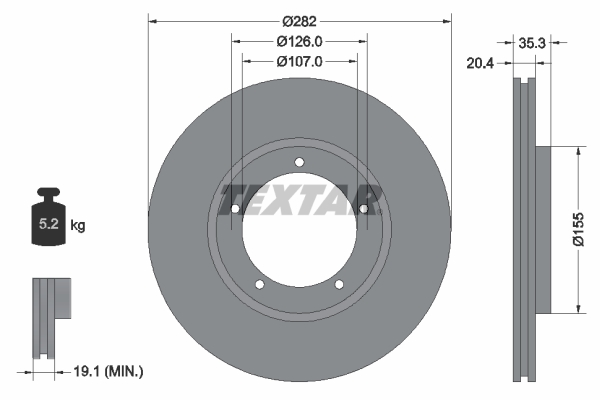 Textar Remschijven 92006107