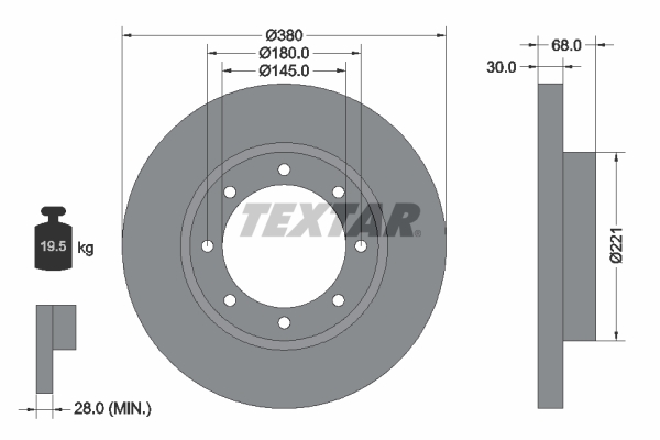 Textar Remschijven 93025600