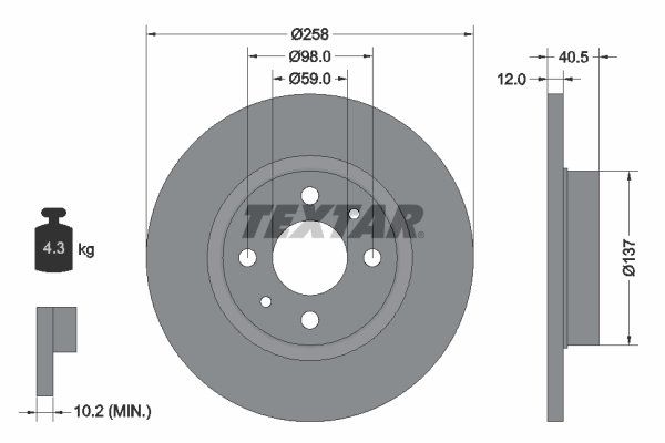 Textar Remschijven 92041503