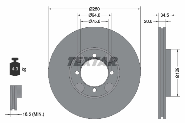 Textar Remschijven 92047200