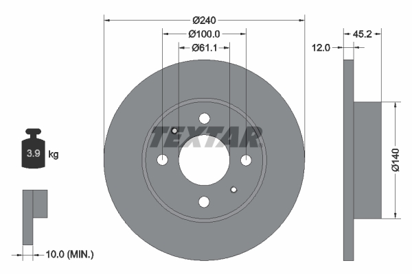 Textar Remschijven 92051800