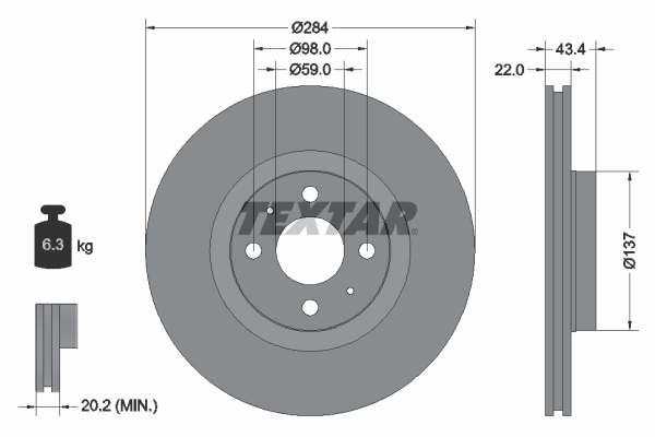 Textar Remschijven 92053503