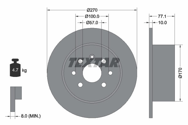 Textar Remschijven 92054700