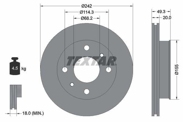 Textar Remschijven 92056200